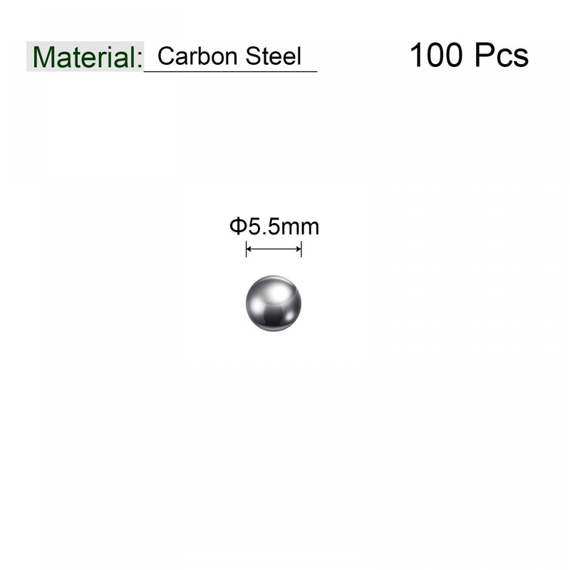 sourcing map Pack of 100 5.5 mm Carbon Steel Storage