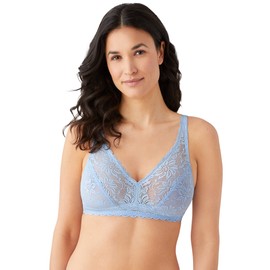 Wacoal Women's Soft Sense Lace Bralette, Kentucky Blue, Small