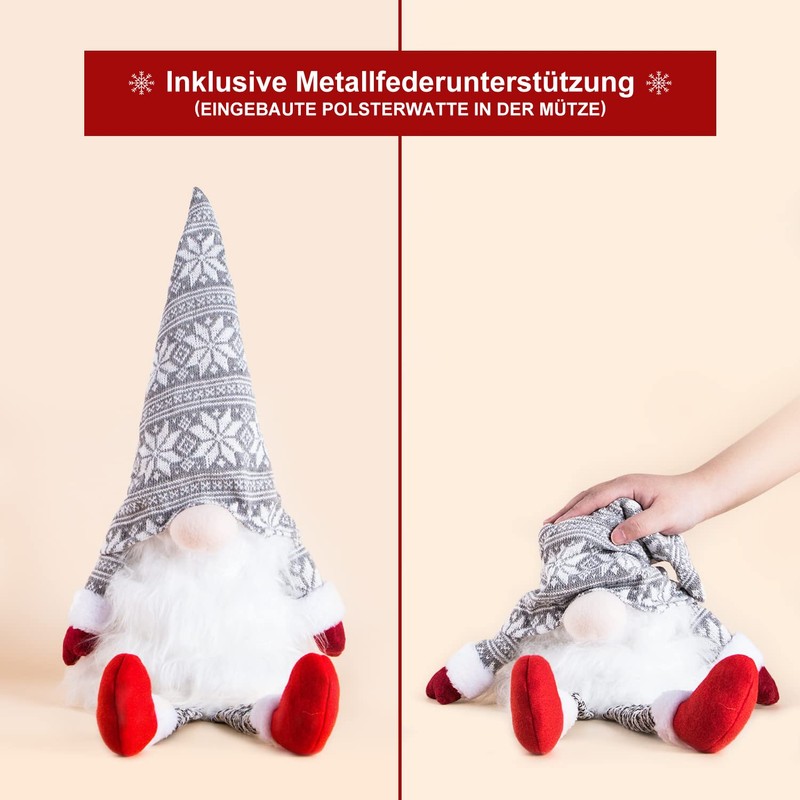 Lanpn Christmas Tree Topper Large Tomte Gnome Santa Ornaments 23