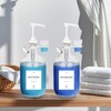 2 Pcs Glass Liquid Laundry Detergent Dispenser with Cup Holders,