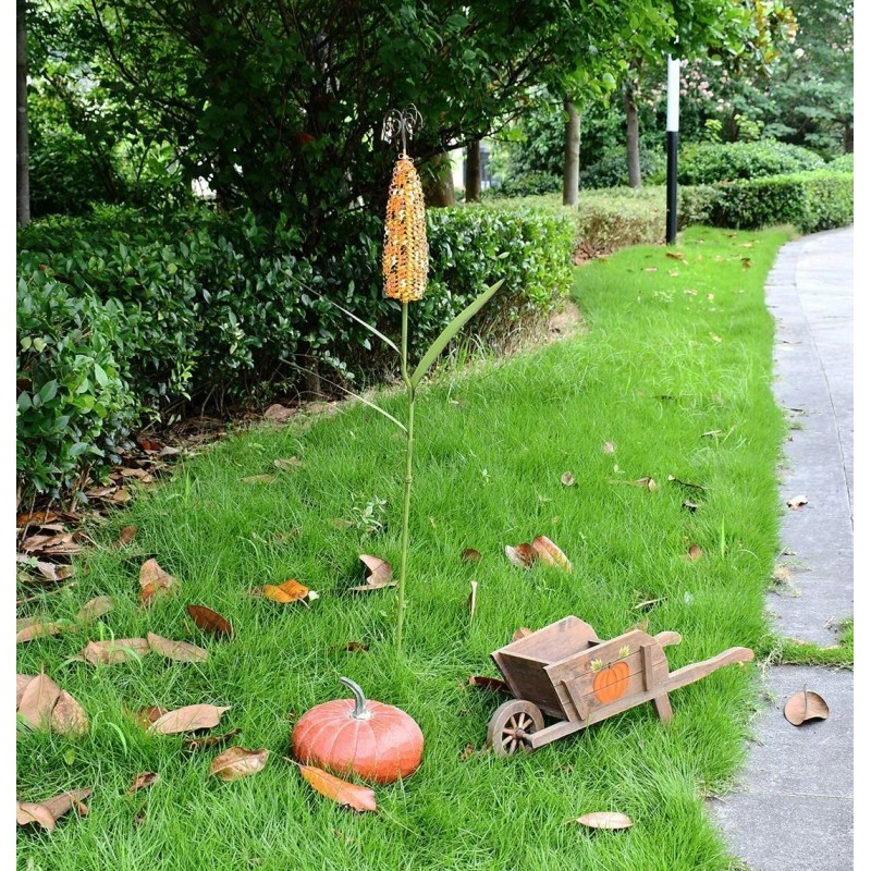 ATT Metal Corn Stake Autumn Harvest Decoration- Decorative Yard Lawn