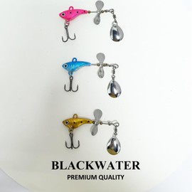 Fishing Lures Topwater Floating Rotating Tail Bass Pike Tackle Spinner Hard bait Splashing Splash Rotating Freshwater Saltwater Propeller Slow Sinking Silver Spoon Bright Swimming Swimbait Action