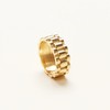 Shapes Studio 18K Gold Plated Belt Chain Ring, Gold Rings