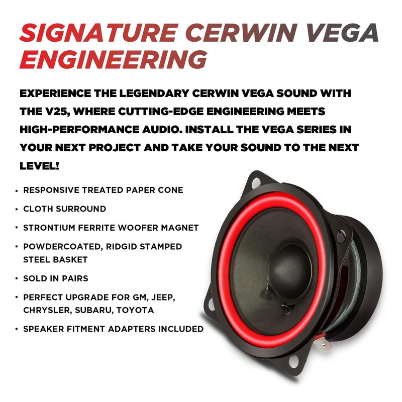CERWIN-VEGA! "Vega Series V25 – 2.5" Full Range Premium Quality