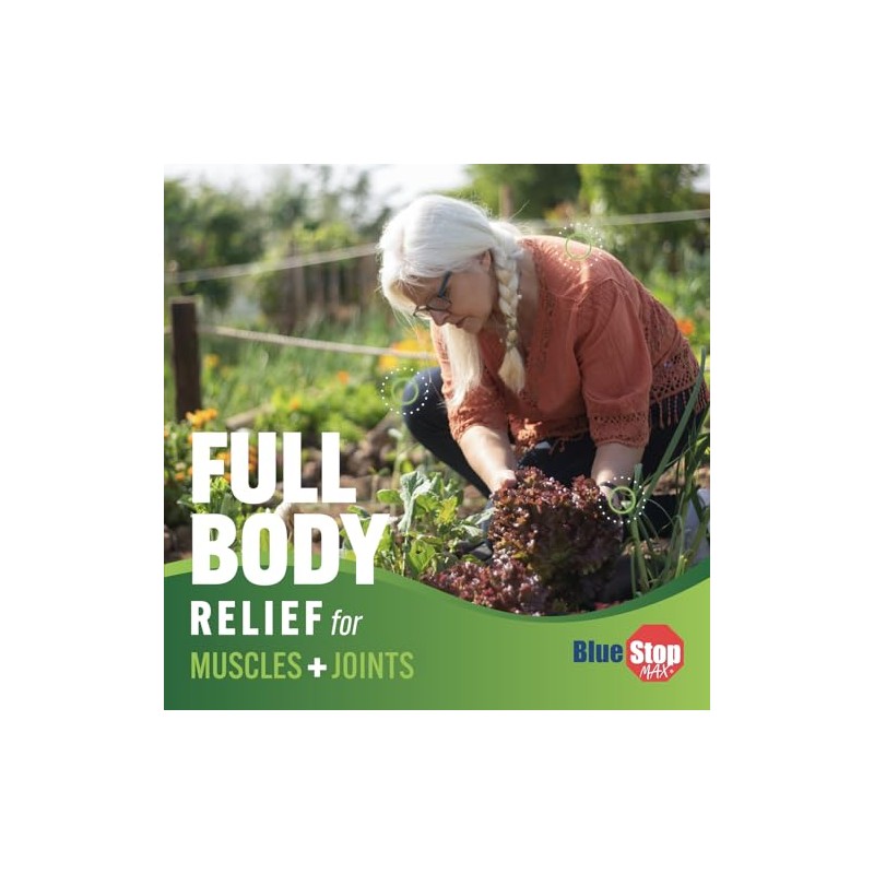 Blue Stop Max Massage Gel for Body Aches,16oz