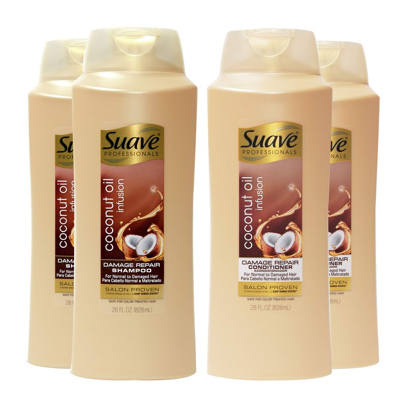 Suave Professionals Acondicionador elegante, Champú y acondicionador, infusión con aceite