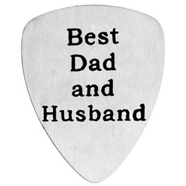 Dad Guitar Pick- Dad Gift for Father's Day, Dad Gifts from Daughter Son Wife, Christmas Birthday Gifts for Dad Stepdad Gifts- Best Dad and Husband