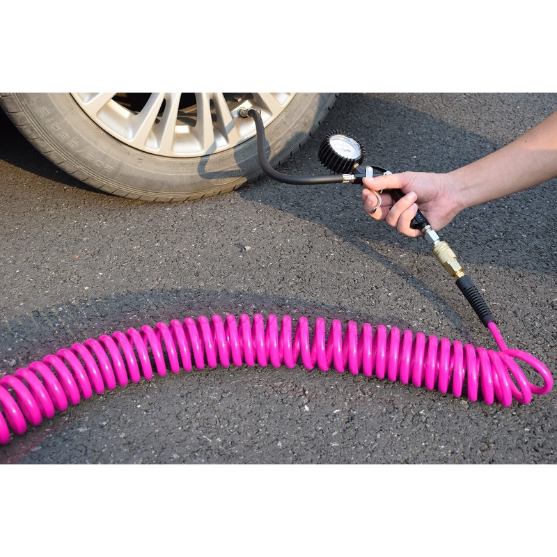 YOTOO Polyurethane Recoil Air Hose, Air Compressor Hose 1/4" Inner