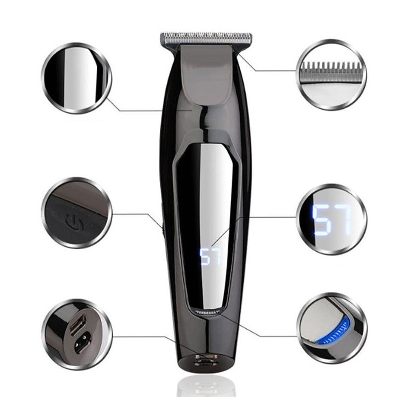 Electric Hair Trimmer USB Rechargeble Professional LCD Display Electric Barber