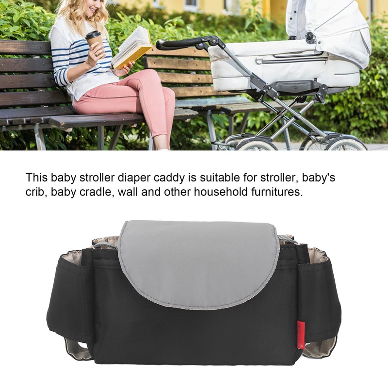 Baby Stroller Bag Waterproof Nylon Multi Pockets Simple Antiwear Baby