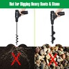 DEEGETEL Auger Drill Bit for Planting 4 Pack, Garden Ground