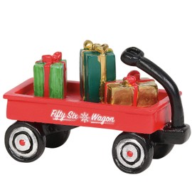 Department 56 Village Cross Product Accessories Christmas in a Wagon Figurine, 1.5 Inch, Multicolor