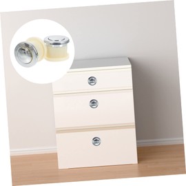 Operitacx Pack of 2 Spring Handle Cupboard Knobs Door Handle Hidden Pull Handle Retractable Furniture Handle Telescopic Spring Knob Zinc Alloy Silver