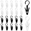 20 Pcs Strong Plastic Swivel Laundry Hooks Clips - Super