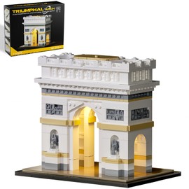 itshWOee Architecture Arc De Triomphe Building Set, Paris Olympics 2024 Collectible City Landmark Architectural Building Toys with Lights, Home Décor Paris Gift for Adults and Kids Age 6+
