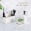 Luxspire Bathroom Vanity Tray, 8 x 4 inch Resin Kitchen