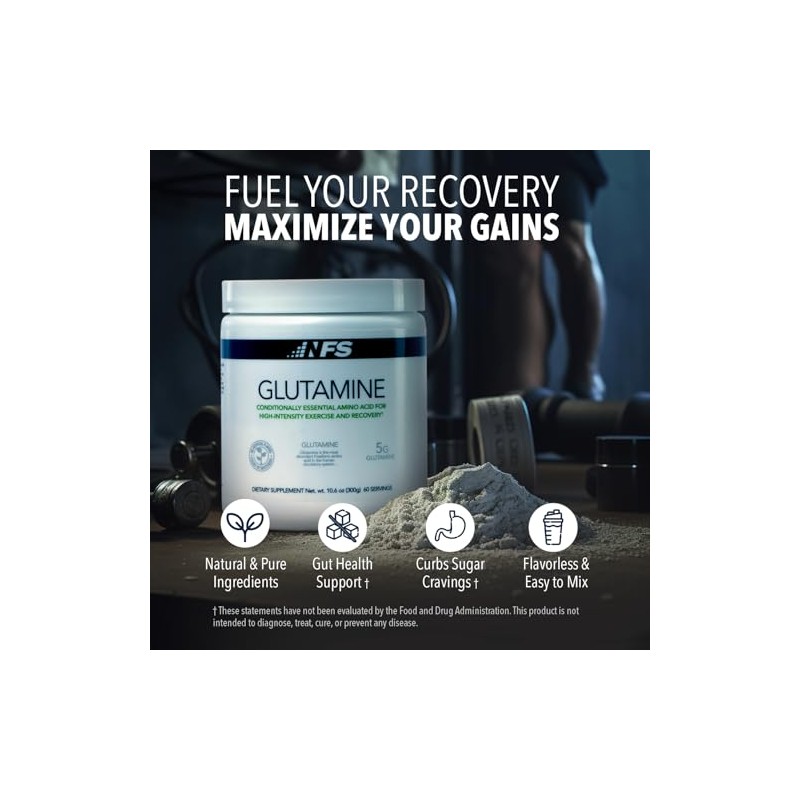 NF Sports Glutamine, L-Glutamina en polvo sin sabor 300 gr