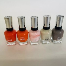 Sally Hansen Lot of 5 Sally Hansen Complete Salon Manicure Nail Polish Assorted Color Glitter