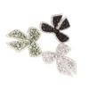 18pcs Bow Knot Rhinestones Patches Silver Black Green Exquisite Iron
