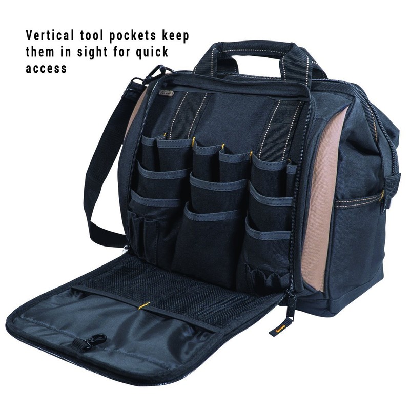 CLC Custom Leathercraft 1537 Multi-Compartment Tool Carrier, 30 Pocket, 13