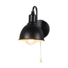 VinTopsh Black Wall Sconces with Pull Chain Switch, Metal Wall