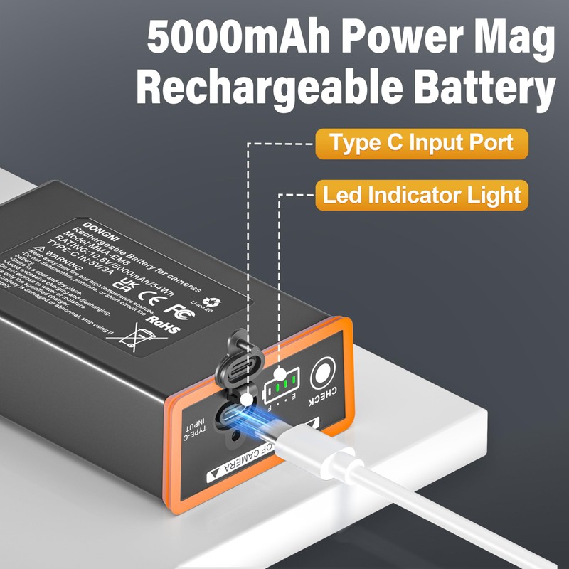 DONGNI for Edge Battery Pack, 5000mAh Power Mag Plus Rechargeable
