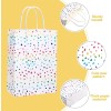 Pasimy 24 Pcs Rainbow Confetti Paper Gift Bags with Handles