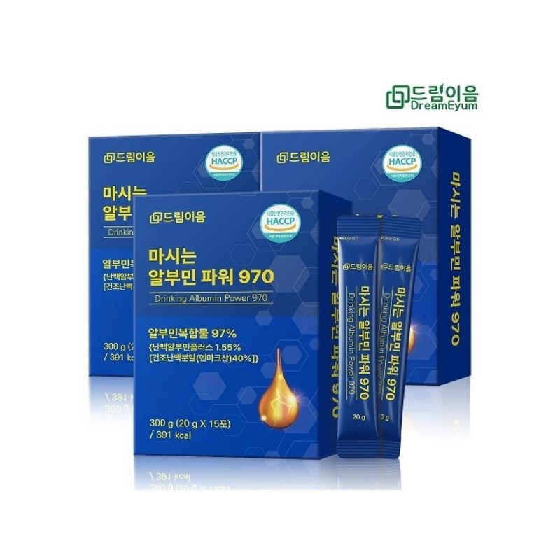 드림이음 Dream Eum Drinkable Albumin Power 970 Liquid Stick 20g