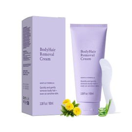 Hair Removal Cream for Women, Painless Depilatory Cream for Sensitive Skin, Bikini Line, Legs, Arms & Underarms, No-Razor Body Hair Remover Cream, 3.38 fl oz