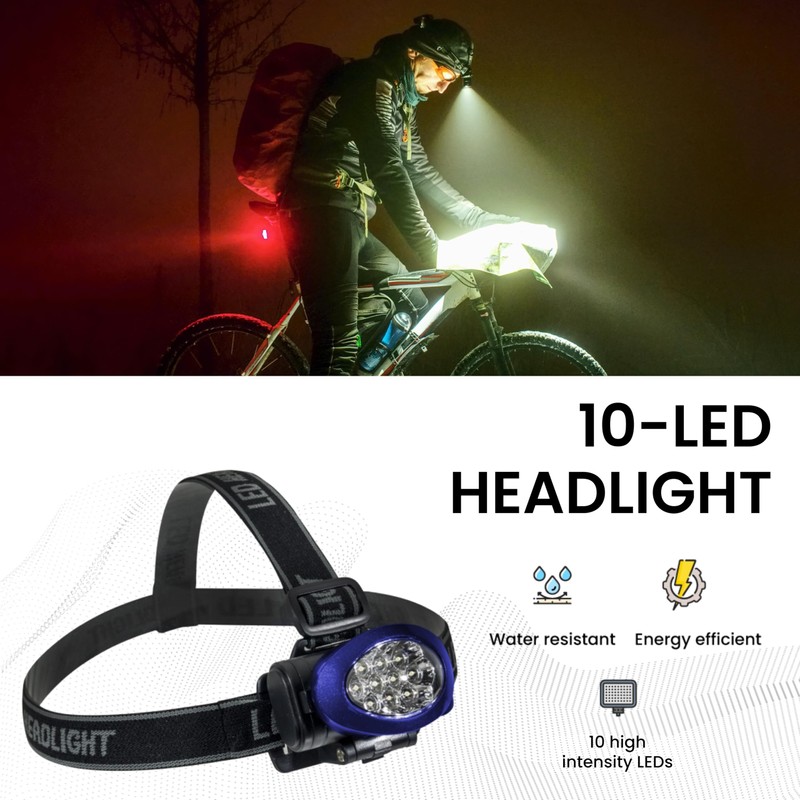 GoGreen Power (GG-113-10HLBL) High Intensity LED Head-Light, Blue, 50 Lumens