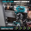 Cordless Impact Wrench 1/2 inch for Makita Battery 900FT-LBS with