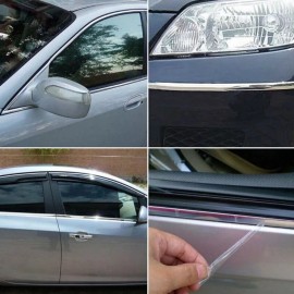 Unbranded 2CM Wide Chrome Trim Molding Strip Decoration Body Car Door Side Protector 16ft