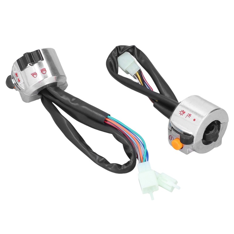Pair Motorcycle Handlebar Switch Assembly Universal for 50cc 22mm Handle