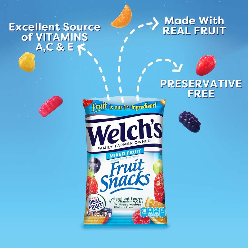 Welch's Fruit Snacks, Bulk Variety Pack with Mixed Fruit, Superfruit