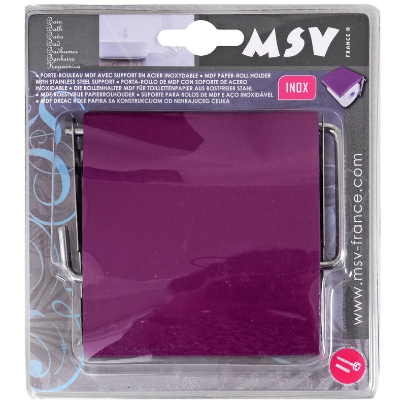 MSV Purple Polystyrene Toilet Roll Holder 30 x 20 x