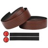 2Pcs Cycling PU Leather EVA Handlebar Belt Road Bike AntiSlip