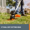 WORX Cordless String Trimmer, 13'' Electric Weed Eater with Dual-Exit