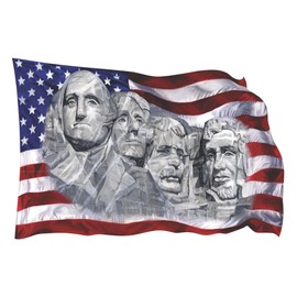 Vinyl Junkie Graphics Mount Rushmore and Flag Sticker/Decal