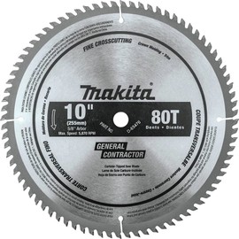 Makita D-65470 10" C.T. Circular Saw Blade 80T 5/8" for Wood