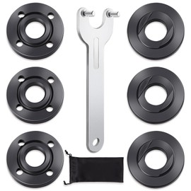 7PCS Angle Grinder Nut Angle Grinder Flange Wrench, Premium Flange Metal Lock Nut with Storage Bag, Compatible with Milwaukee Makita Metabo Dewalt Bosch Ryobi Decker 4.5" 5" 5/8-11 Replacement Part