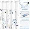 WITHLOC No Hook Shower Curtain with Snap in Liner -