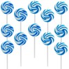 Fruidles Blue-Raspberry Swirl Lollipops 12-Pack Candy Sweets, Party Favors, 1.5"