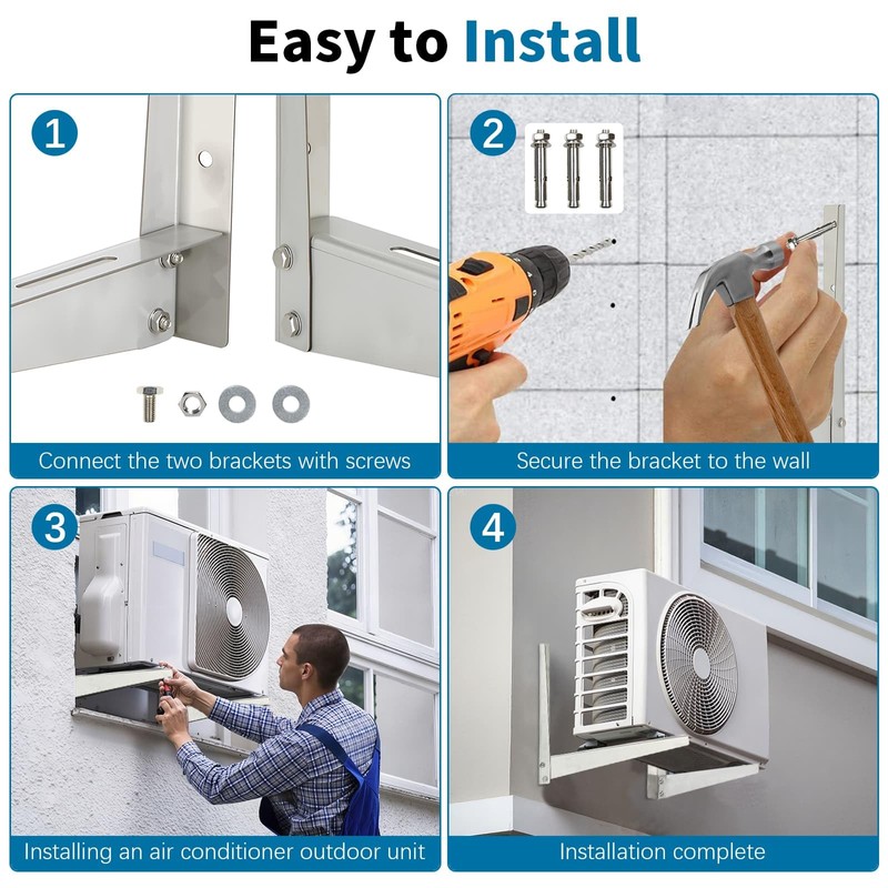 Heavy Duty Mini Split Wall Mounting Bracket Outside,Stainless Steel AC
