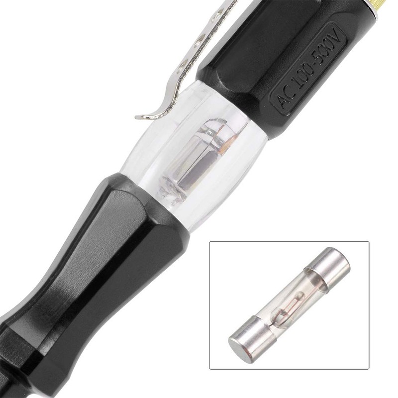 uxcell Voltage Tester AC 100-500V with 3mm Slotted Screwdriver with