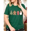 YZMI Womens Cute Gingerbread Cookies Christmas Shirt Holiday Snowman Gift