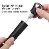 MOSOLAN 2-in-1 Bottle Brush with Straw Brush, Long Handle Water
