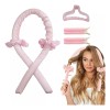 6pzs Curly Ondas En Cabello Rizos Sin Calor Tubo2 Scrunchie