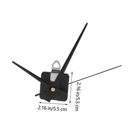 SHINEOFI 1 Set Quartz Clock Movement Kit Mute Mechanism for DIY Wall Clock Repair Includes Black Metal Hands for Craft Projects
