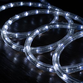 West Ivory 1/2" (50' feet) Cool White LED Rope Lights 2 Wire Accent Holiday Christmas Party Decoration Lighting (10', 25', 50' ft Option)| ETL Certified