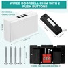 Wired Doorbell Chime with 2 Lighted Push Buttons, 16V 10VA